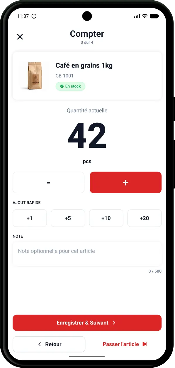 Count screen